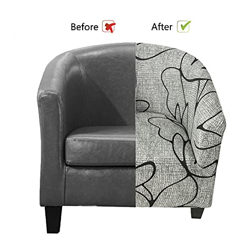 mmcrz Housse de Protection pour Fauteuil de Club - Très Extensible - Amovible et Lavable - Protection de Meubles pour Le Salon – Image 4