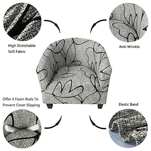 mmcrz Housse de Protection pour Fauteuil de Club - Très Extensible - Amovible et Lavable - Protection de Meubles pour Le Salon – Image 2